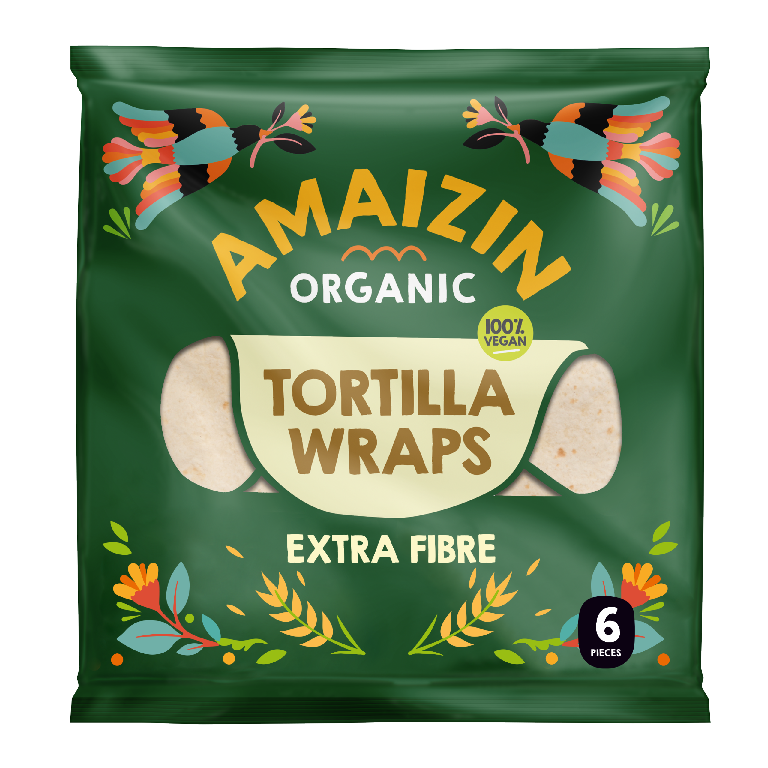 39108 Amaizin Tortilla Wraps Extra Fibre 240g
