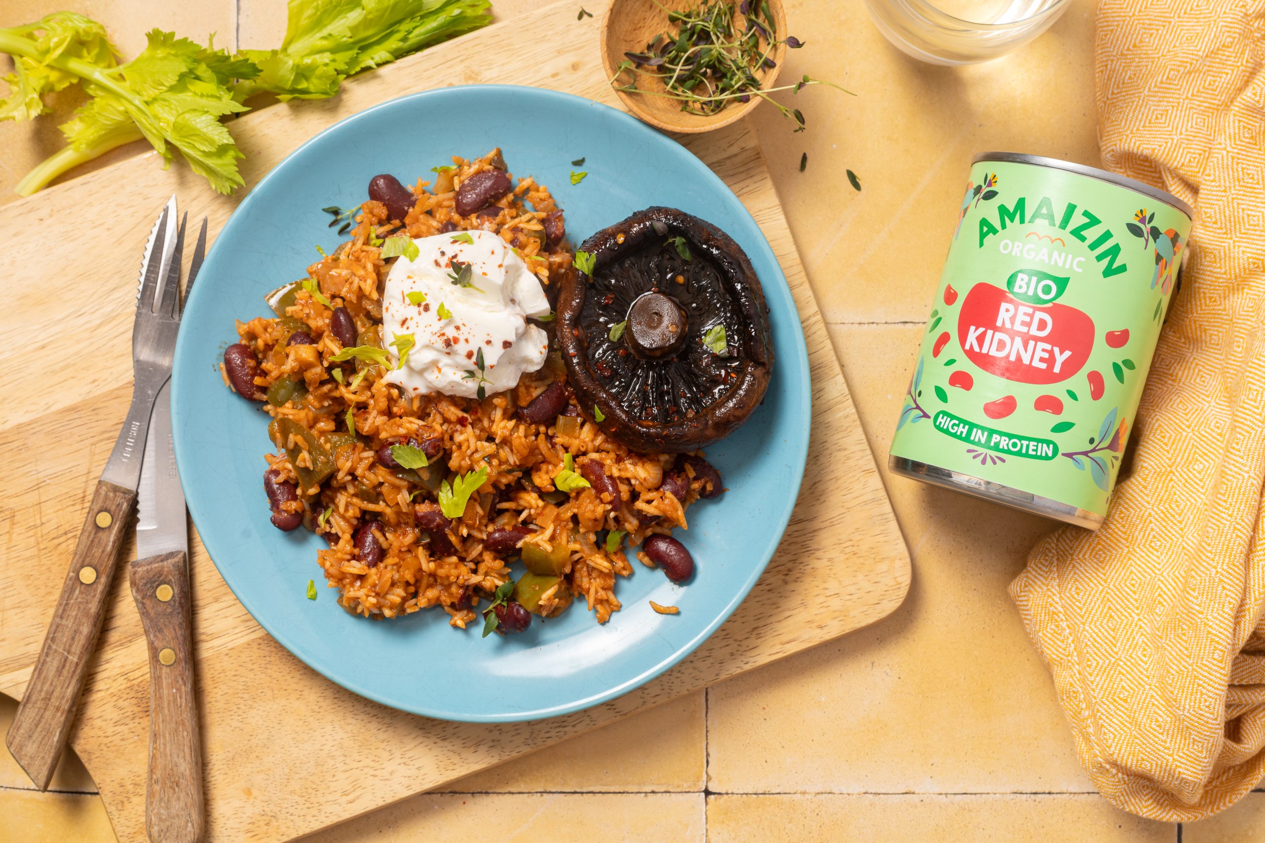 Cajun rijst en bonen met smoky portobello's (horizontaal1)